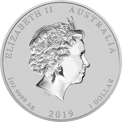 1 oz Год Свиньи 2019 (Lunar II) Австралия серебряная монета (2)