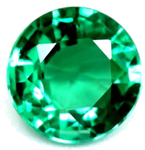 0.57 carat GREEN Round Smaragdas (1)