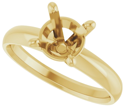 Sužadėtuvių Žiedas „Solitaire“ 14k yellow gold Round 7.2mm (5)