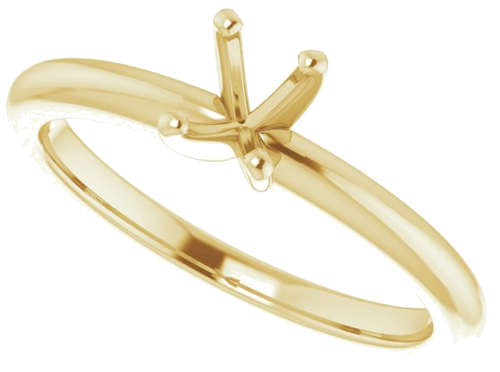 Sužadėtuvių Žiedas „Solitaire“ 585 Geltonojo Aukso Oval 6mm x 4mm (5)