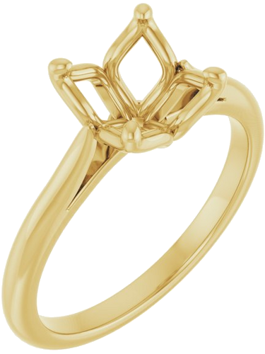 Sužadėtuvių Žiedas „Solitaire“ 585 Geltonojo Aukso Round 8.2mm (1)