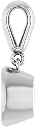 14K White  7 mm Cushion Pendant Mounting (3)