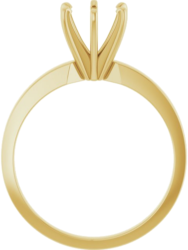 14K Yellow 6.0-6.6 mm Round 6-Prong Solitaire Engagement Ring Mounting (2)