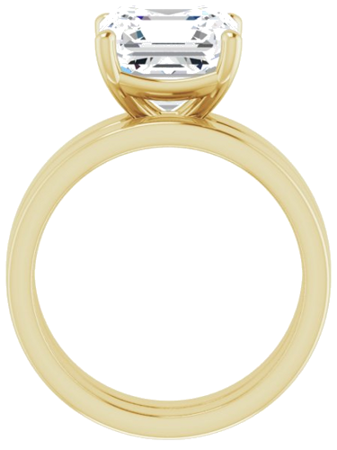 Sužadėtuvių Žiedas „Solitaire“ 14k yellow gold Asscher 9mm (7)