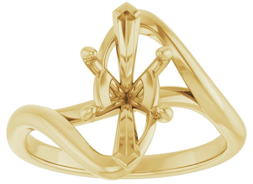 Sužadėtuvių Žiedas „Bypass“ 14k yellow gold Marquise 12mm x 6mm (3)