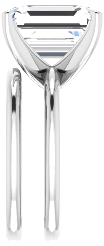 Sužadėtuvių Žiedas „Solitaire“ 585 Baltojo Aukso Emerald 12mm x 10mm (9)