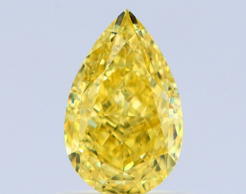 1.02 carat Fancy Intense Yellow-VS2 Natūralus Pear Deimantas (1)