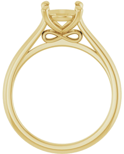Sužadėtuvių Žiedas „Accented Infinity-Inspired“ 14k yellow gold Oval 9mm x 7mm (2)