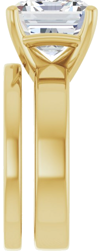 Sužadėtuvių Žiedas 14k yellow gold Emerald 12mm x 10mm (9)