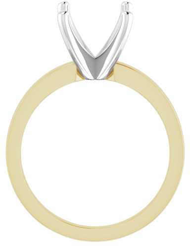 14K Yellow White 11x9 mm Oval Solitaire Engagement Ring Mounting (2)