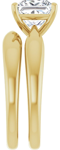 Sužadėtuvių Žiedas „Solitaire“ 585 Geltonojo Aukso Square 7mm (9)