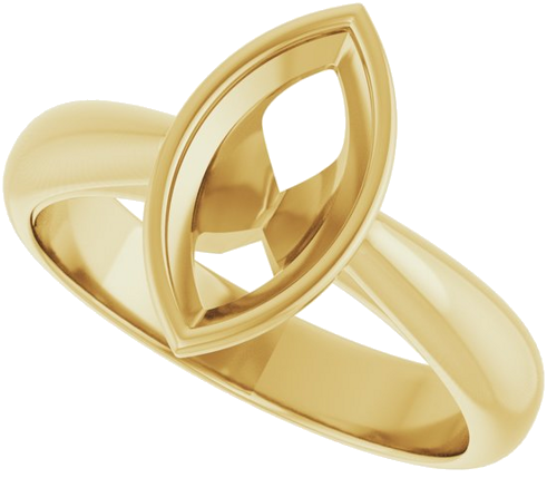 Sužadėtuvių Žiedas „Bezel-Set Solitaire“ 14k yellow gold Marquise 11mm x 5.5mm (5)