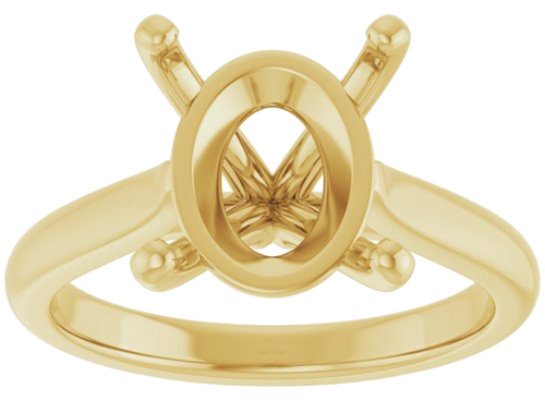 Sužadėtuvių Žiedas 14k yellow gold Oval 12mm x 10mm (3)