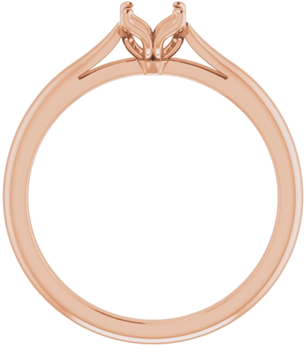 Sužadėtuvių Žiedas „Solitaire“ 585 Rožinis Aukso Round 4.8mm (2)