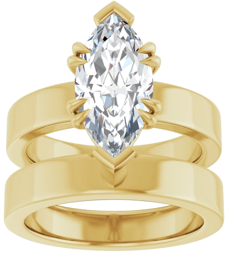 Sužadėtuvių Žiedas „Double Claw-Prong Solitaire“ 14k yellow gold Marquise 14mm x 7mm (8)