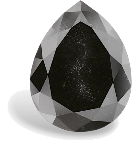 2.01 carat Fancy Black-VVS2 Natūralus Pear Deimantas (1)