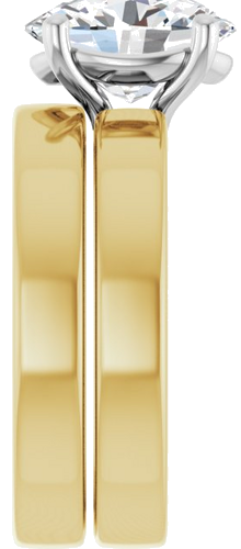 Sužadėtuvių Žiedas „Solitaire“ 14k yellow/white gold Oval 10mm x 8mm (9)