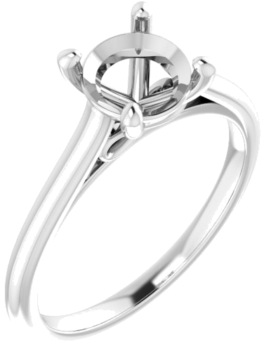 Sužadėtuvių Žiedas „Accented Infinity-Inspired“ 14k white gold Round 7mm (1)