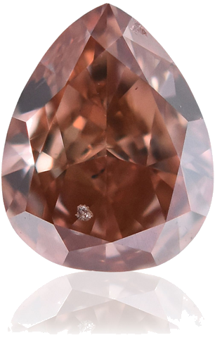 0.21 carat Fancy Deep Brownish Orangey Pink-SI1 Natūralus Pear Deimantas (1)