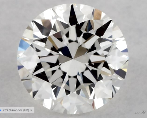 0.5 carat F-VS1 Excellent cut Natūralus Round Deimantas (1)