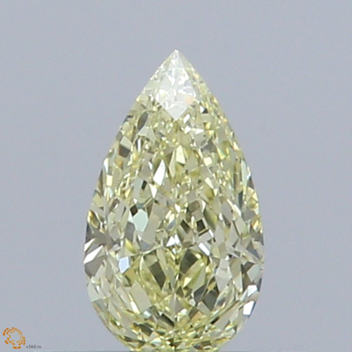 0.4 carat Fancy Light Yellow-VS2 Natūralus Pear Deimantas (1)