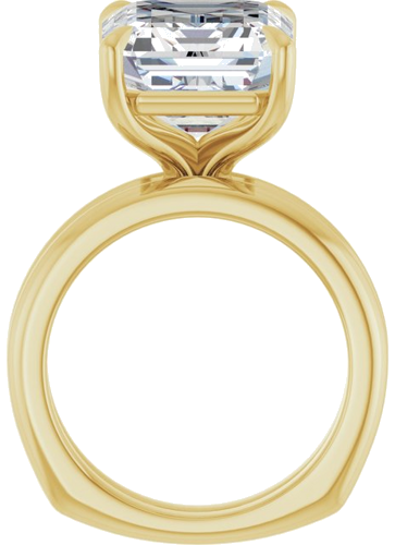 Sužadėtuvių Žiedas „Claw-Prong Euro Shank“ 14k yellow gold Emerald 13mm x 11mm (7)