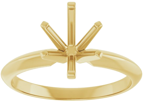 14K Yellow 9x7 mm Oval 6-Prong Solitaire Engagement Ring Mounting (3)