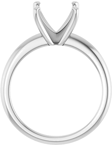 14K White  7x7 mm Square Solitaire Engagement Ring Mounting (2)