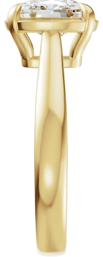 Sužadėtuvių Žiedas „Claw-Prong Solitaire Bezel-Style“ 14k yellow gold Elongated Cushion 8mm x 6mm (4)
