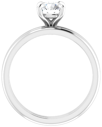 Platinum  6 mm Round Solitaire Engagement Ring Mounting (7)