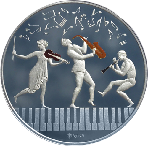 Музыка Литва серебряная медаль (Ag 925) (2)
