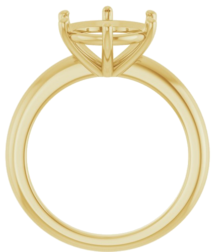 Sužadėtuvių Žiedas 14k yellow gold Oval 12mm x 10mm (2)