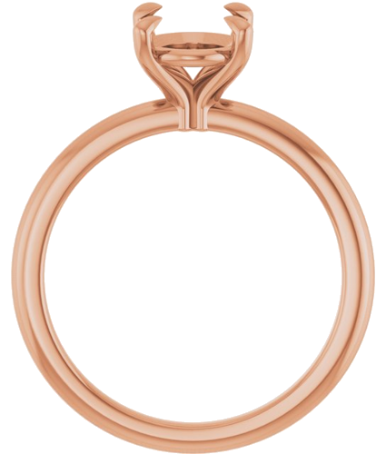 Sužadėtuvių Žiedas „Claw-Prong“ 14k rose gold Oval 9mm x 7mm (2)
