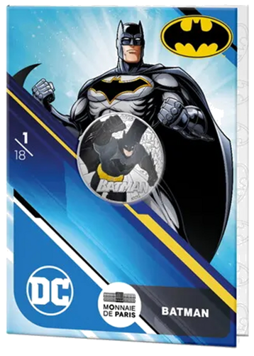 DC Comics 10 eurų BATMAN 2025 Prancūzijos sidabrinė moneta BU kortelėje (3)