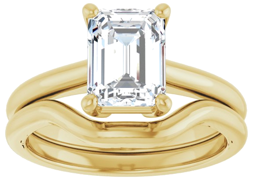 Sužadėtuvių Žiedas „V-End Prong“ 14k yellow gold Emerald 8mm x 6mm (8)