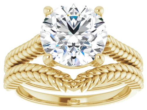 Sužadėtuvių Žiedas „Solitaire“ 14k yellow gold Round 9mm (8)