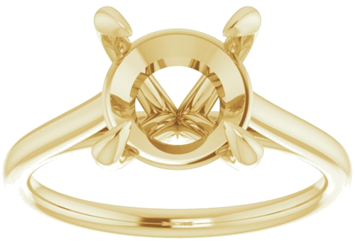 Sužadėtuvių Žiedas „Solitaire“ 585 Geltonojo Aukso Round 9mm (3)