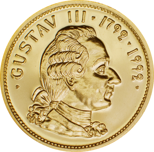 1000 крон Густав III Швеция 1992 золотая монета (1)