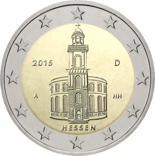 2015 Vokietija Hessen 2 eurų monetos (1)