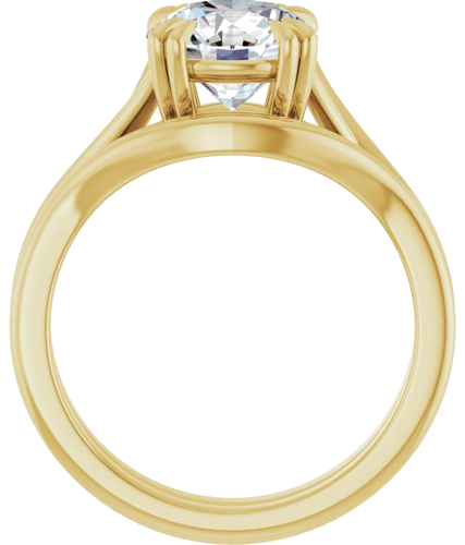 Sužadėtuvių Žiedas „Solitaire“ 585 Geltonojo Aukso Round 8.2mm (7)