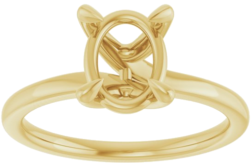 Sužadėtuvių Žiedas 14k yellow gold Oval 9mm x 7mm (3)