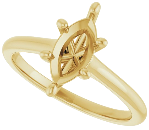 Sužadėtuvių Žiedas „Accented Infinity-Inspired“ 14k yellow/white gold Marquise 10mm x 5mm (5)