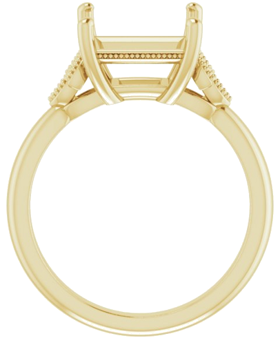 Sužadėtuvių Žiedas „Solitaire“ 14k yellow gold Square 8mm (2)