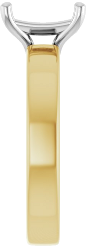 Sužadėtuvių Žiedas „Solitaire“ 14k yellow/white gold Emerald 8mm x 6mm (4)