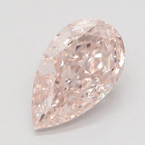 0.6 carat Fancy Light Brown-IF Natūralus Pear Deimantas (1)