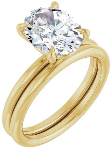 Sužadėtuvių Žiedas „Claw-Prong Solitaire“ 14k yellow gold Oval 10mm x 8mm (6)