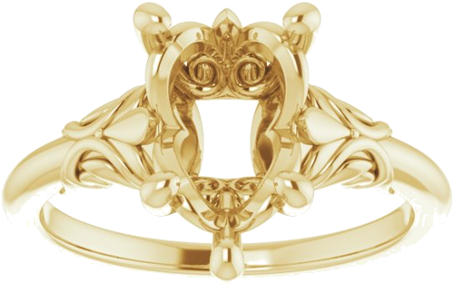 Sužadėtuvių Žiedas „Solitaire“ 10k yellow gold Pear 12mm x 8mm (3)