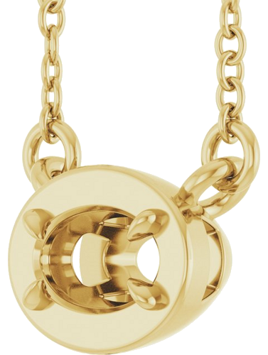 Pakabukas „Claw-Prong Solitaire Bezel-Style“ 14k yellow gold Oval 5mm x 3mm (2)