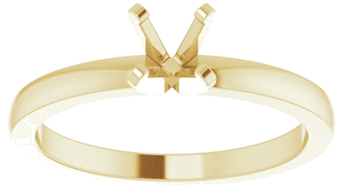 Sužadėtuvių Žiedas „Solitaire“ 585 Geltonojo Aukso Round 4.6mm (3)