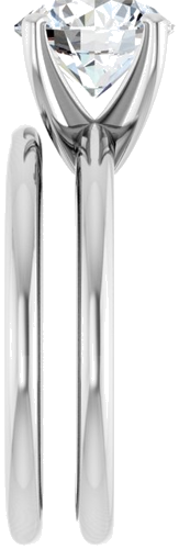 Platinum  8.2 mm Round Solitaire Engagement Ring Mounting (9)